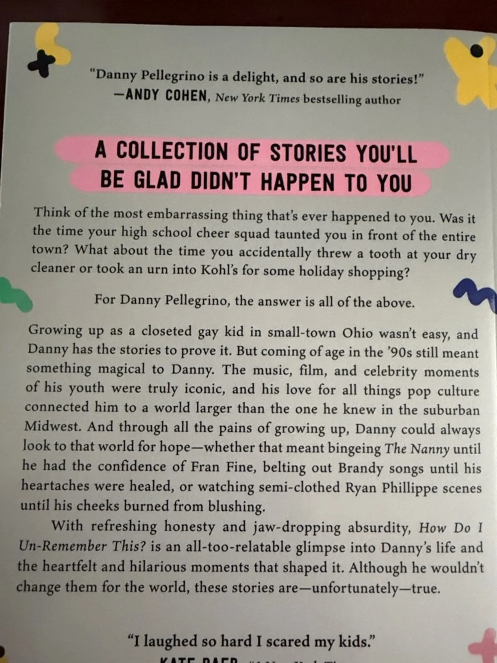 “How do I un-remember this?” Book by Danny Pellegrino